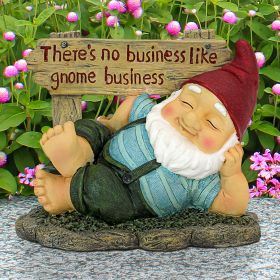 IRVING GNOMLIM RESTING GNOME STATUE