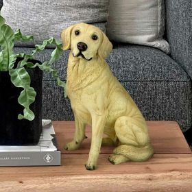 GOLDEN LABRADOR RETRIEVER DOG STATUE