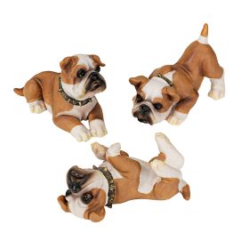 S/3 STOP DROP & ROLL BULLDOG PUPPIES