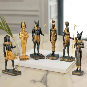 SET/6 EGYPTIAN GOD STATUES