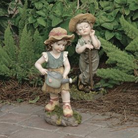 S/ FARMER FRANK & FANNY STATUES