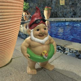 POOL PARTY PETE NAKED GNOME STATUE