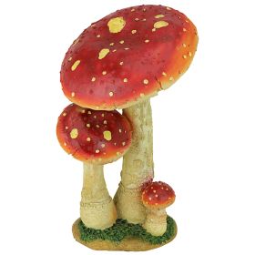 MYSTIC FOREST RED MUSHROOMS STATUE