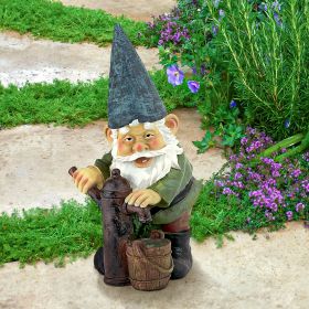 WATER PUMP PETE GARDEN GNOME STATUE