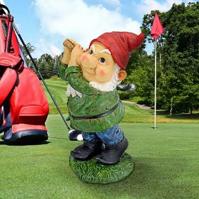 BOGEY BURT GOLFER GARDEN GNOME