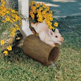 HOG WILD PIG RAIN GUTTER