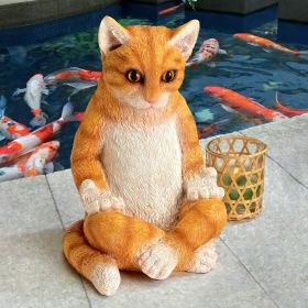 ZEN KITTY MEDITATING CAT STATUE