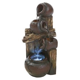 CASA CHIANTI CASCADING URNS LED FOUNTAIN