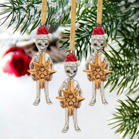 3 PAK ALIEN XMAS ORNAMENT