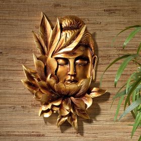 BUDDHA LOTUS WALL PLAQUE