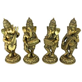 SET OF 4 MUSICAL GANESHA