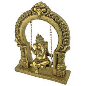 LORD GANESHA ON A SWING STATUE