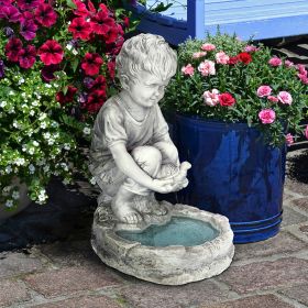 TOMMY AT TURTLE POND LITTLE BOY STATUE