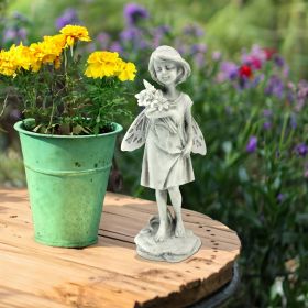 ROSE GARDEN FAIRY WITH FLOWERS STATUE