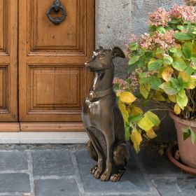 GREYHOUND SENTINEL CAST IRON STATUE             NR