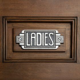 ART DECO LADIES ROOM DOOR SIGN