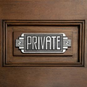 ART DECO PRIVATE ROOM DOOR SIGN