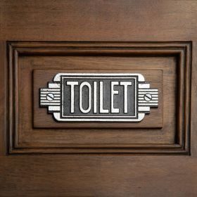 ART DECO TOILET DOOR SIGN