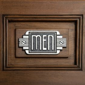 ART DECO MENS ROOM DOOR SIGN