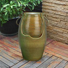 CERAMIC RIPPLING JAR FOUNTAIN