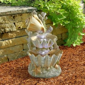 OCEANS BOUNTY CASCADING SHELL FOUNTAIN