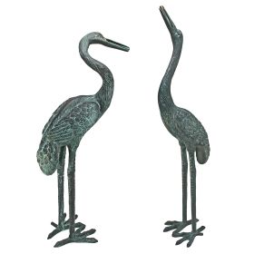 BRONZE CRANES PAIR MEDIUM                       NR