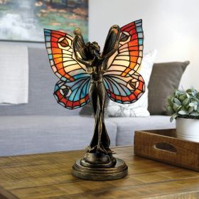 BUTTERFLY FAIRY STAINED GLASS LAMP