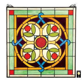 CELTIC FLORAL QUATREFOIL WINDOW