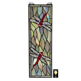 TIFFANY STYLE DRAGONFLY STAINED GLASS