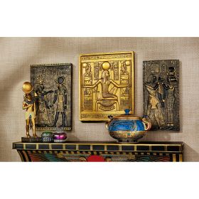 S/3 EGYPTIAN TEMPLE STELE PLAQUES