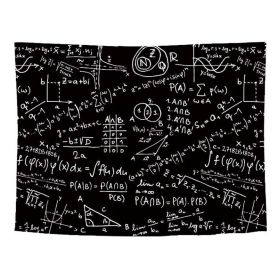 Black Mathematical Formula Wall Hanging Backdrop Tapestry Living Room Decor Tapestry Bedside Decor Backdrop Wall Art Tapestry,59x51 inch