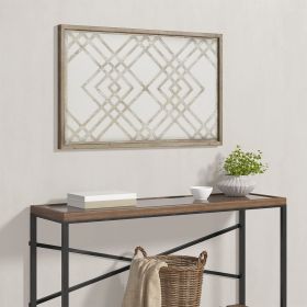 Two-tone Overlapping Geometric Wood Panel Wall Decor