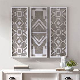 Two-tone Geometric 3-piece Wood Wall Decor Set