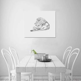 Decorative Decorative Wall Art - Lion Frame Canvas Print