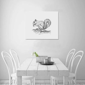 Decorative Decorative Wall Art - Cute Squirrel Frame Canvas Print