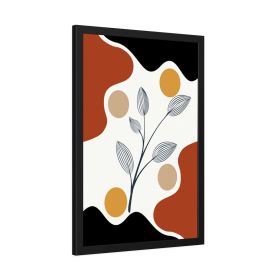 Geometric Floral Line Art Shapes, 4-color Wall Art Illustration