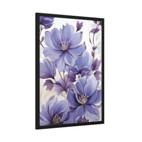 Contemporary Purple And Violet Botanical Blooms: Floral Illustration Art Print Style c