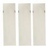 Set of 3 Large White Wall Art Panel, Rectangle Wall Sculpture, Wall Decor for Living Room Dining Room Office Bedroom, 21" x 71"