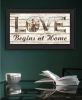 "Love Begins at Home" by Artisan John Rossini, Ready to Hang Framed Print, Black Frame