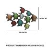 Three Dimensional Hanging Metal Fish Wall Art Decor, Multicolor