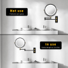 8.6" Wall Mounted Makeup Mirror with LED Lights, Double Sided 1X/10X Magnifying Mirror, 360¬∞ Swivel Bathroom Vanity Mirror with Extension Arm, Built-