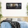 Inspirational Quotes Canvas Wall Art,Bless the Food Before Us Canvas Print,Motivational Wall Art for Living Room,Christian Art Wall Decor for Home Din