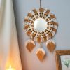 1pc, Bohemian Hand-Woven Dream Catcher with Mirror - Wall Art, Home Decor, Birthday Gift, Festival Decor