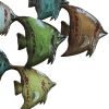 Three Dimensional Hanging Metal Fish Wall Art Decor, Multicolor