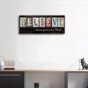 Believe Sign Inspirational Motto Canvas Prints,Motivational Quotes Canvas Wall Art for Living Room,Christian Wall Decor Wood Grain Background Painting