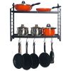 2-Tiered Wall Mounted Pot Rack