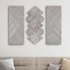 Carved Wood 3 Piece Set Wall Decor