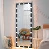 Hollywood Full Length Mirror with Lights Full Body Vanity Mirror with 3 Color Modes Lighted Standing Floor Mirror for Dressing Room Bedroom Wall Mount