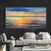 Handmade Hand Painted Wall Art On Canvas Abstract Knife Painting Landscape Dusk For Home Decoration Decor