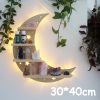 Wooden Wall Shelf Home Decoration Organizer Moon Butterfly Cat Bedroom Room Decor Storage Rack Wall-mount Display Stand Shelves